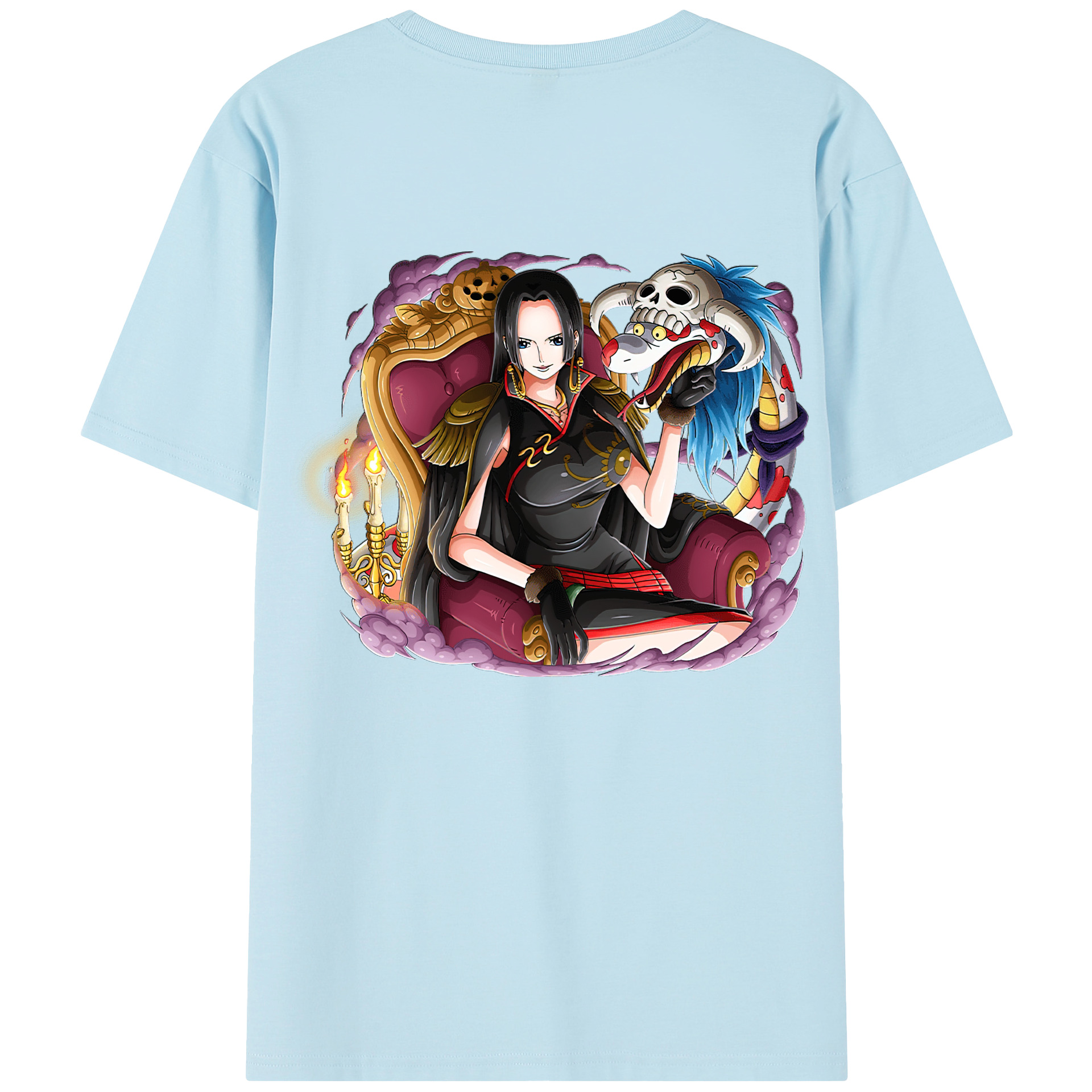 ワンピース ボア・ハンコック ONE PIECE Boa·Hancock 綿100％半袖Tシャツ（背面プリント）